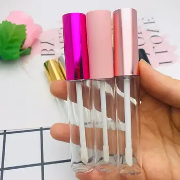 

10ml Empty Lip Gloss tubes Lip Glaze Brush Makeup Cosmetic Container Lipstick Lip Balm Refillable DIY Lipgloss Bottle
