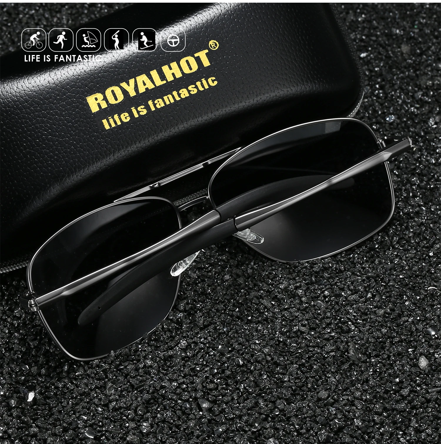 RoyalHot, мужские, женские, поляризационные, алой, квадратная оправа, солнцезащитные очки, для вождения, солнцезащитные очки, оттенки, Oculos masculino, мужские, 900173