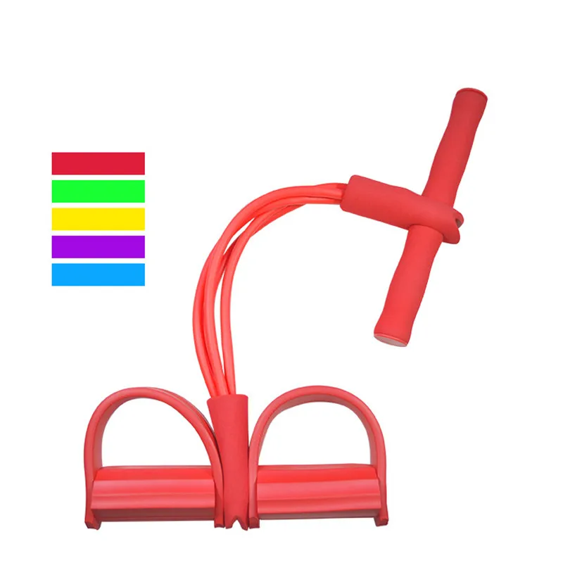 

Abdominal Exercise 4 Tube Resistance Latex Pedal Family Training Physical Fitness Sit-Ups Expansion Elastic Yoga Equipment