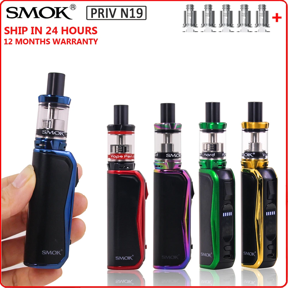 Оригинальный набор электронной сигареты SMOK PRIV N19 1200 мАч батарейный блок с