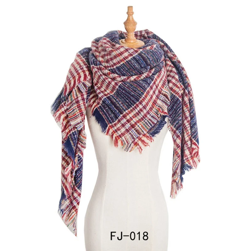 Элегантный женский шарф из пашмины, длинный шарф из полиэстера высокого качества, тонкий хиджаб, зимняя шаль, теплый дышащий пляжный шарф с кисточками - Цвет: FJ18