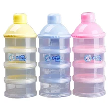 1x Portable Baby Infant Feeding Milk Powder&Food Bottle Container 4 Cells Grid Box Random Color 1x Portable Baby Infant Feeding Milk Powder&Food Bottle Container 4 Cells Grid Box Random Color