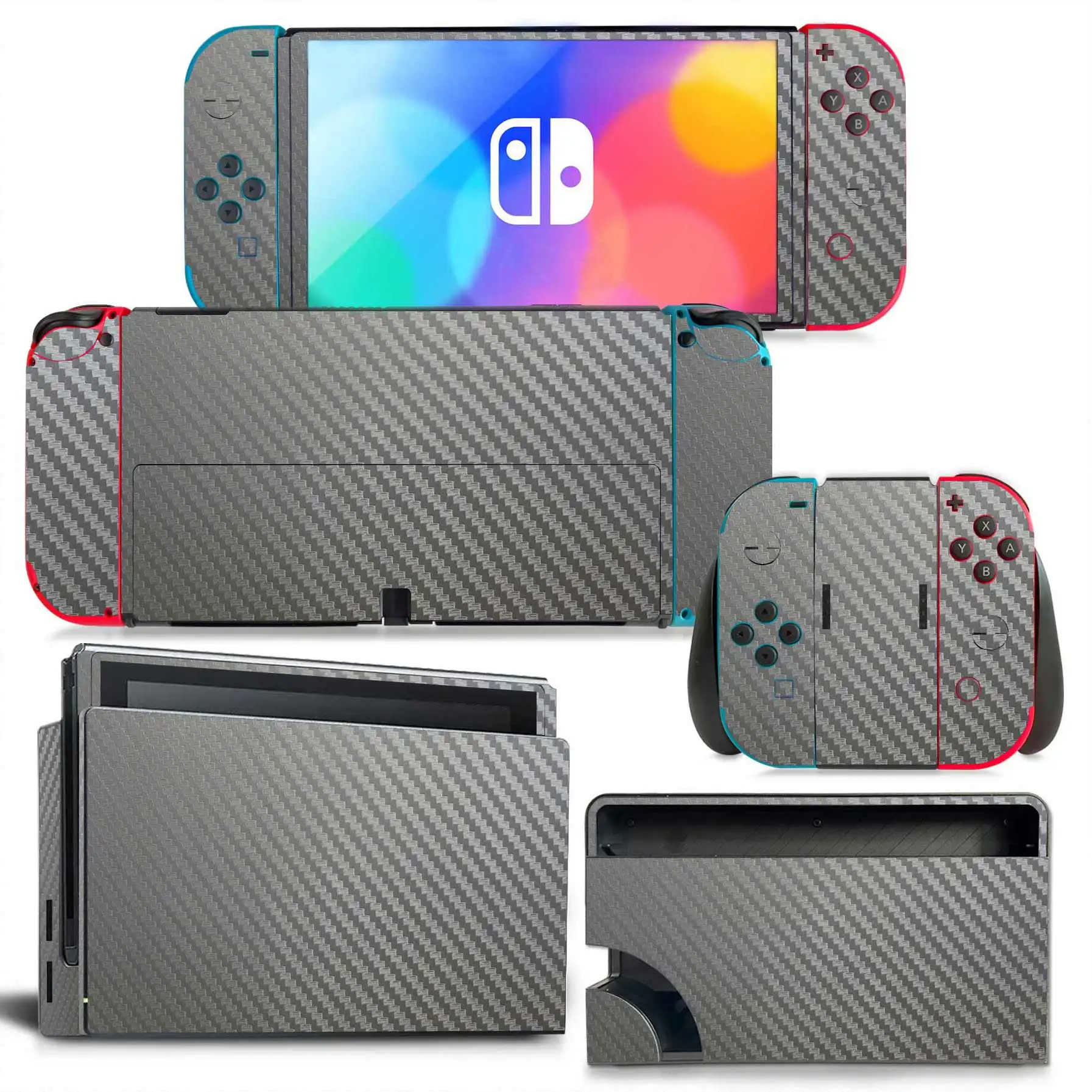 Carbon fiber design for Nintend o Switch oled skin for Switch oled carbon fiber skin for ns oled skin sticker