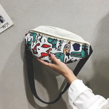 

ABAY 2020 New Luxury Handbags Women Bags Designer Fashion Crossbody Bag Hip-hop Chest Bag Cartoon Belt Bag Women's Shoulder Bags