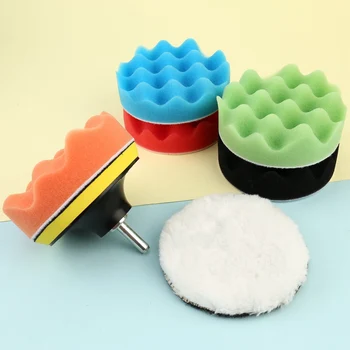 

8Pcs/Set Polish Polishing Buffer Pad Kit w/ Drill Adapter For Car Polisher Car Modification Accessary