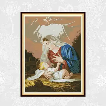 

Madonna and the Son Patterns Counted Cross Stitch kit Sale DMC Cotton Thread Embroidery DIY Handmade Home Decoration