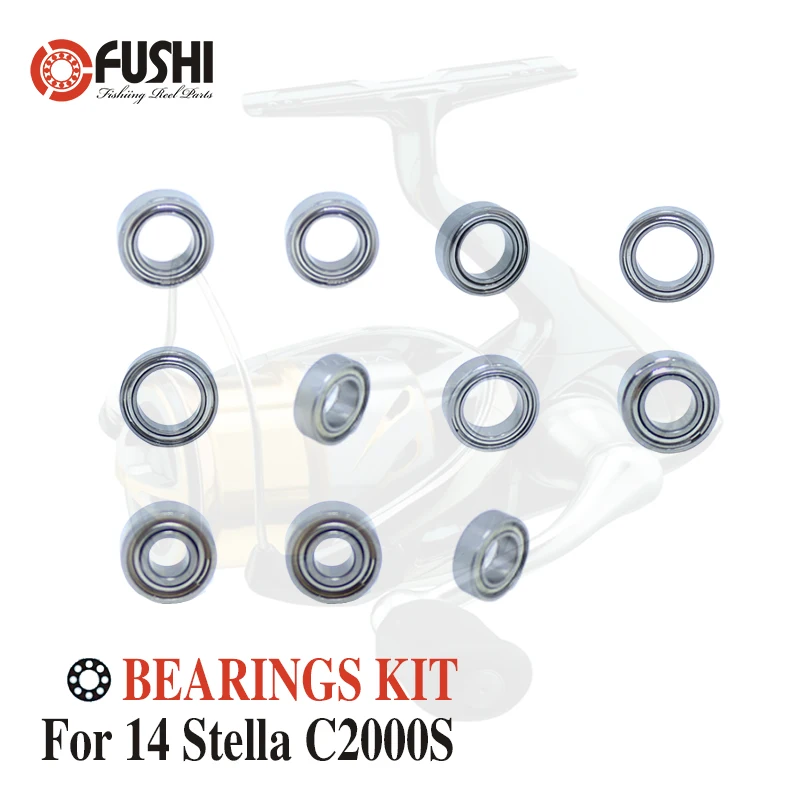 Bobina Di Pesca In Acciaio Inox Cuscinetti A Sfera Kit Per Shimano 14 Stella C2000S / 03239 Bobine Di Filatura Cuscinetto Kit