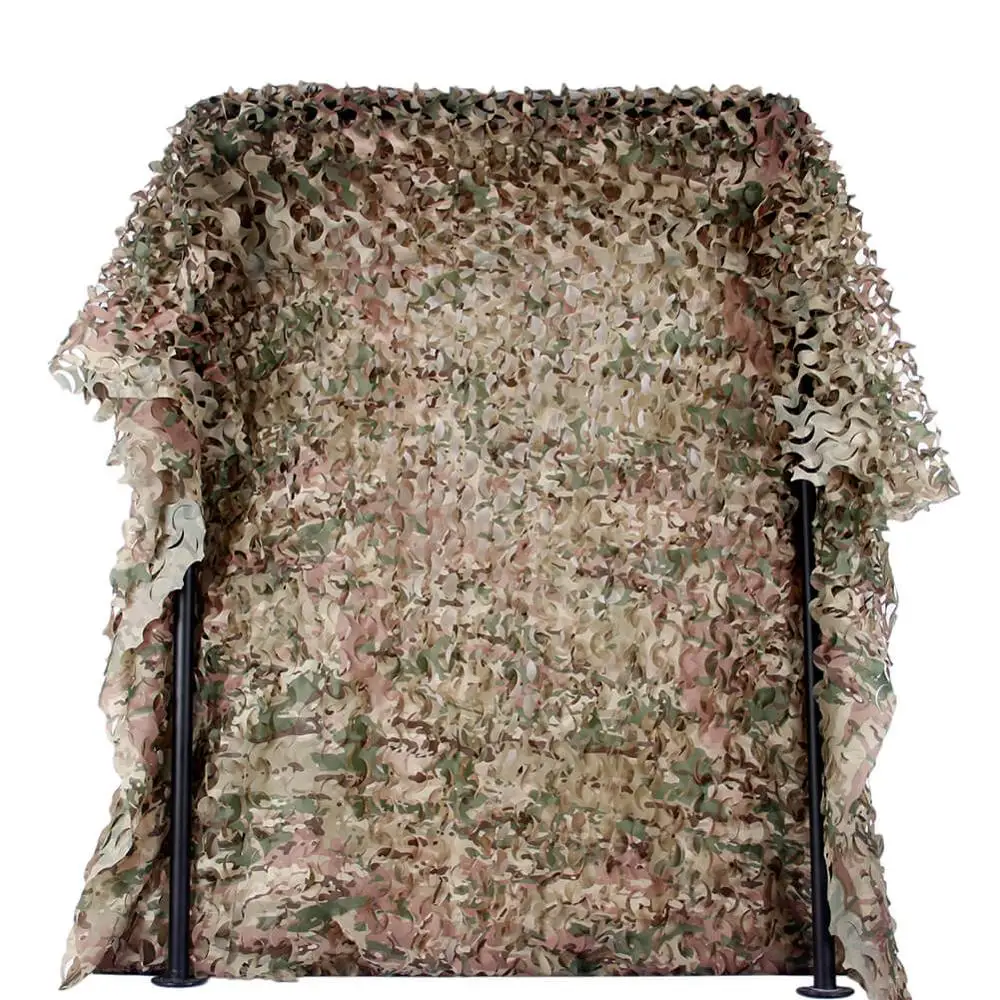 LOOGU Single Layer Camouflage Nets Camo Netting Army Military Outdoor Hunting Army Party Decor Hiding Mesh White Woodland Black