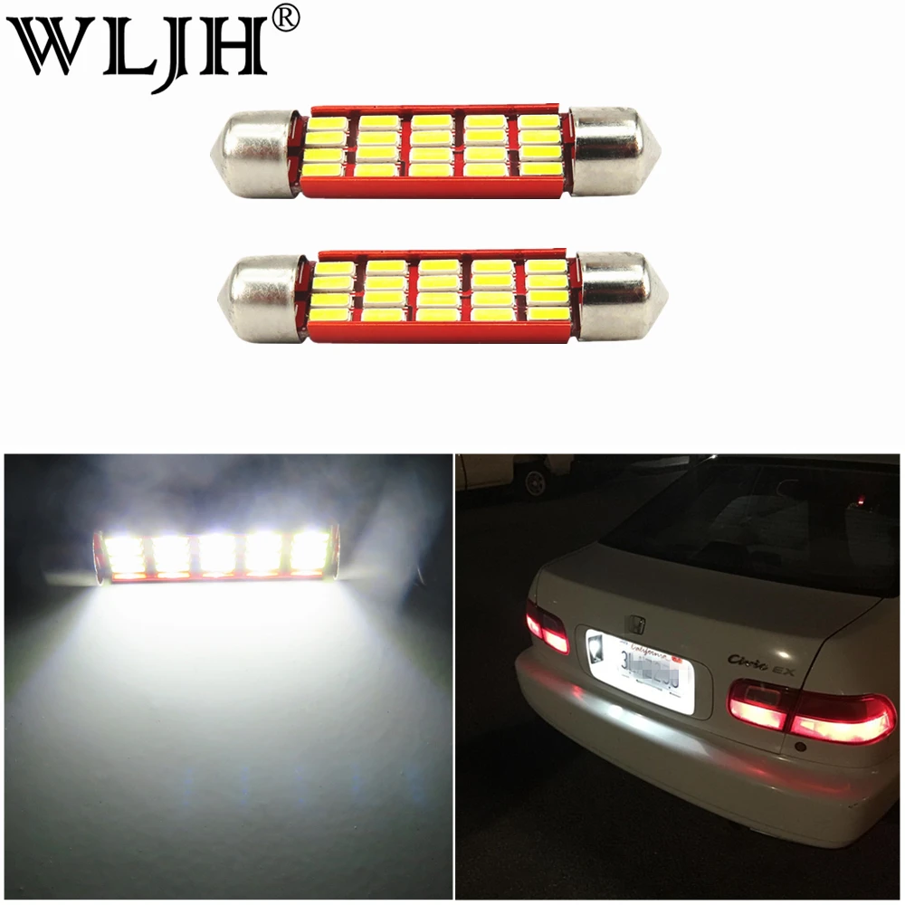 WLJH 2x Canbus светодиодный 31 мм 36 39 41 C5W C10W 4014 для SMD стайлинга автомобиля автомобильная