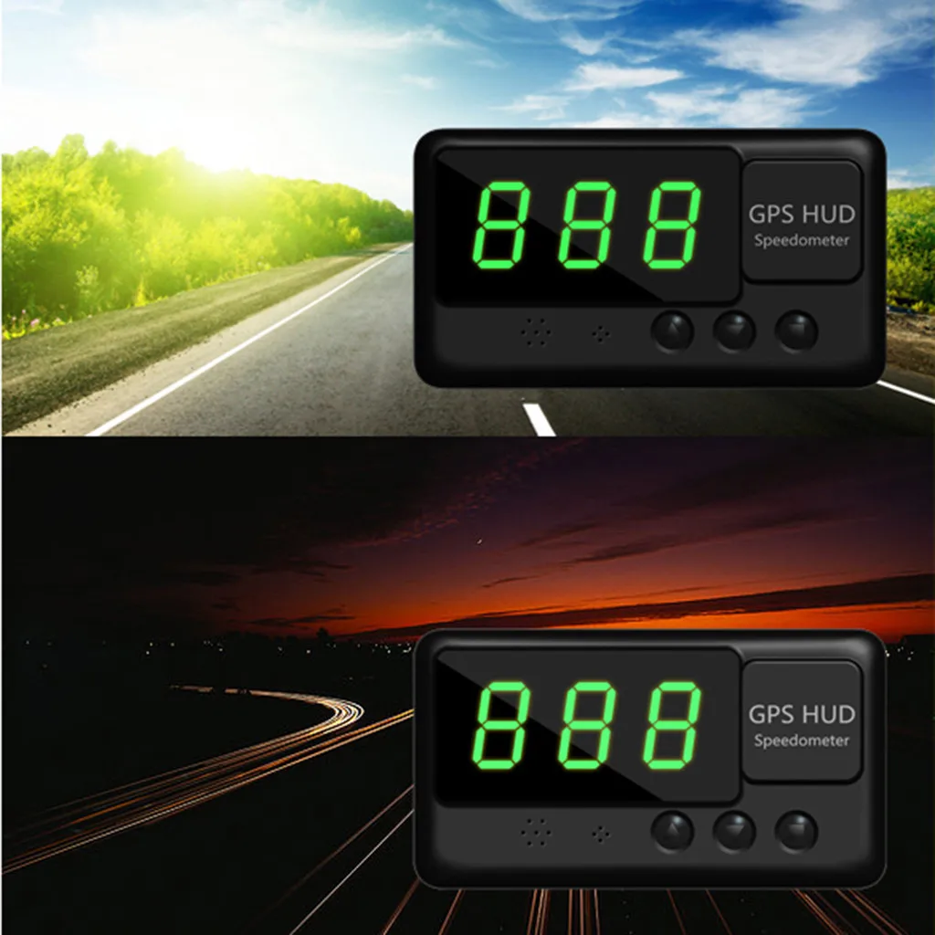 Универсальный HUD gps измеритель скорости для всех OBD дисплей с цифровой скоростью превышения скорости сигнализации напряжения охлаждающей жидкости