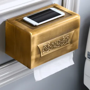 

Nordic Free Punch Antique Waterproof Toilet Paper Roll Paper Holder Paper Towel Rack Toilet Tray Bathroom Rack LB92315