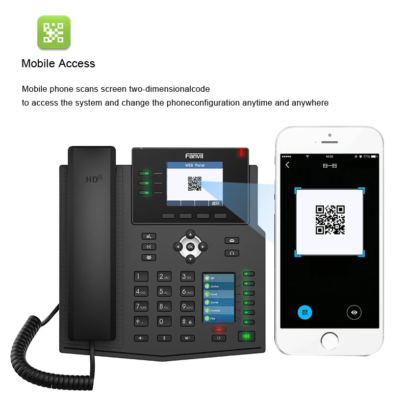 IP телефон Fanvil X4U Wi Fi Bluetooth IPv4/IPv6|VoIP телефоны| |