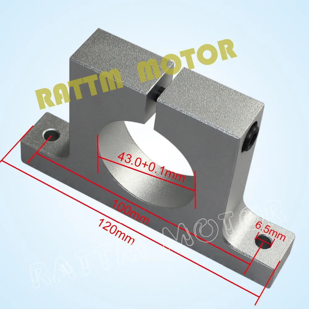 RATTM 43mm Euro Aluminium Neck Spindle Mount Bracket Clamp Spindle Motor Holder