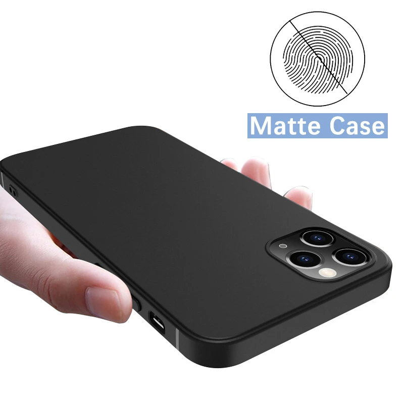 Luxury Matte Silicone Case For iPhone 13 12 11 Pro XS Max X XR Ultra Thin Solid Color Soft Case For iPhone Se 2020 7 8 6S 6 Plus iphone 12 mini silicone case