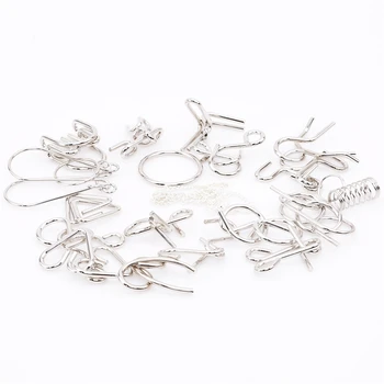 

Nine Connected Ring Metal Clever Ring High Quality Durable Portable Convenient Solid Toy 18-Piece Set Adult Educational Toy