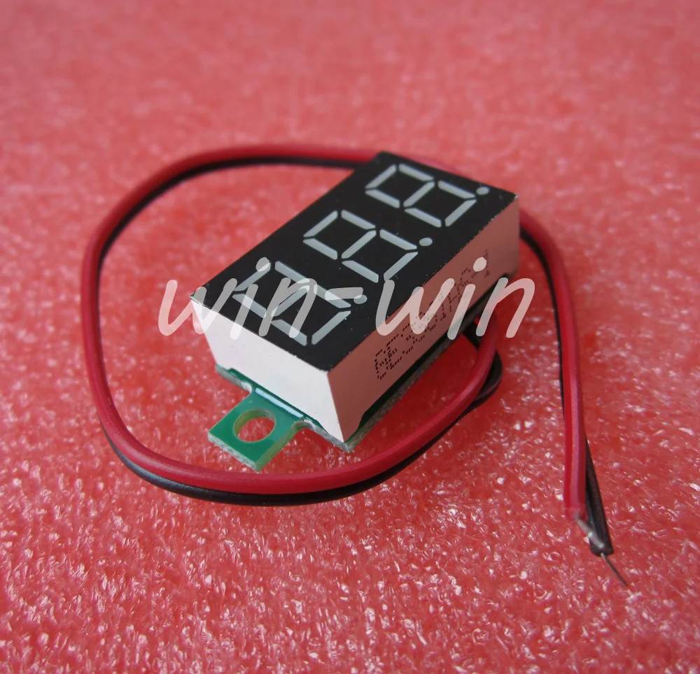 

1 two-wire 0.36 'red LED digital DC voltage surface panel instrument DC 0-32V electronic clock diy kit