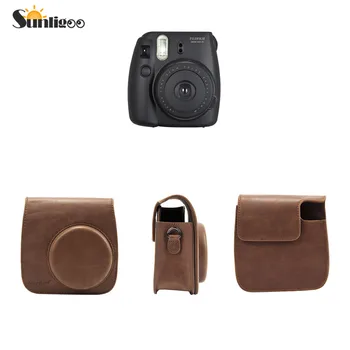 

Sunligoo Hot Classic Brown PU Leather Camera Strap Bag Case For Fujifilm Instax Mini 8 Cover Pouch Protector Polaroid Camera