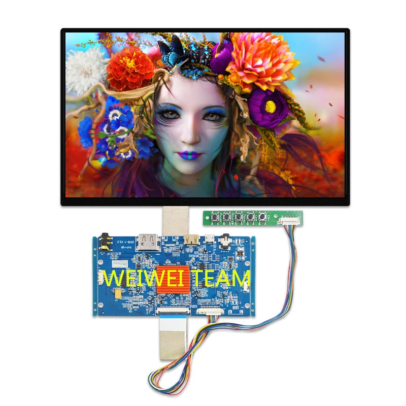

Wisecoco 10.1 inch 4k LCD Panel 3860x2160 UHD IPS Display HDMI EDP 40 Pins Driver Board Earphone for Pad Tablet PC Replacement