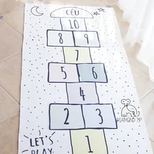 Ins tend коврик для детей, прыгающий в сетку, цифровой Коврик для игр, коврик для ползания, Противоскользящий коврик, коврик для мамы и ребенка