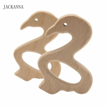 

Wood Teethers Cute Swan Teether Newborn Baby Teething Toy Cute Nursery Accessories Animal Shape Beech Wood Baby Teether BPA Free