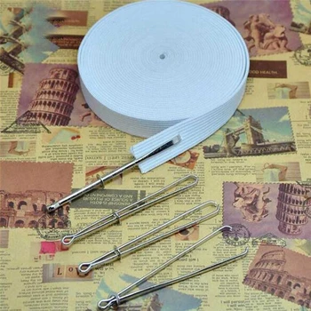 

3 Pcs stainless steel Elastic Band/rope Wearing Threading Guide Forward Device Tool Needle Sewing DIY Sewing Tools Utility tools