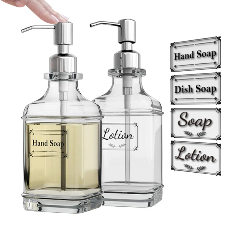 300/550ml Soap Dispenser Antique Thick Glass Hand Soap Dispenser ...