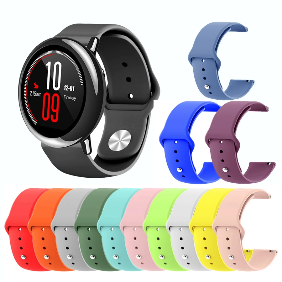 

Suitable for Xiaomi Huami Amazfit Pace Watch Replacement Multicolor Bracelet Strap 22mm Soft Silicone Strap for Watch Strap