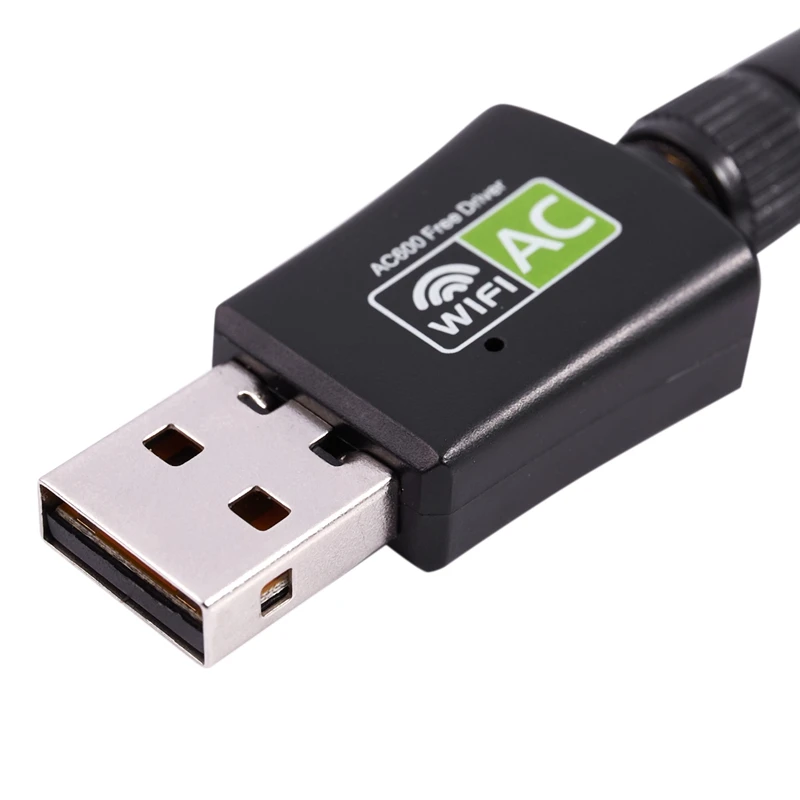Встроенный Бесплатный драйвер 600 Мбит/с Usb Wifi адаптер Ac600 2,4 ГГц 5 ГГц двухдиапазонный беспроводной сетевой приемник карта для ПК Windows
