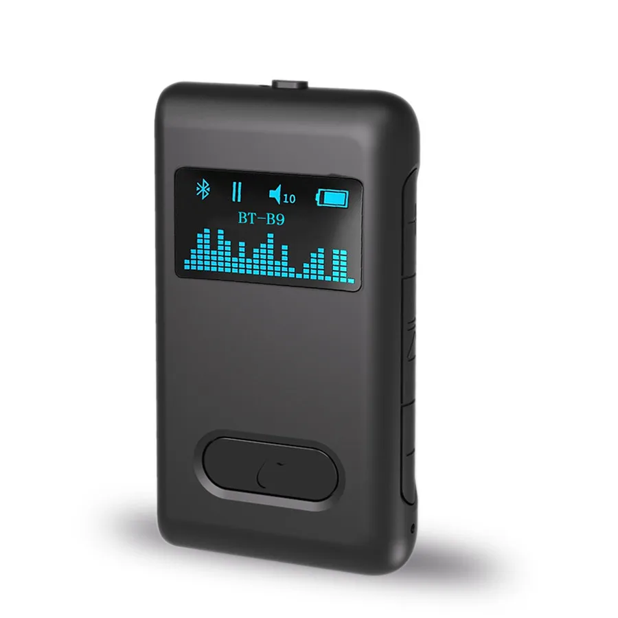 Автомобильный Bluetooth 5 0 приемник с ЖК дисплеем 3 мм AUX разъем RCA стерео музыкальный