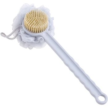 

Body Long Handle Back Scrubber Synthetic Bristles Bath Brush Ultra Soft Shower Home Massage Bathroom Double Sided Sponge