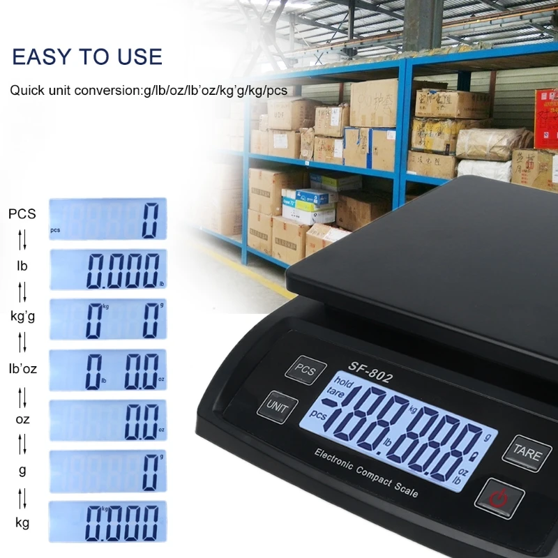Digital Shipping Postal Scale, 30kg/66lbs, 1g Accuracy, Mail Scale for  Packages