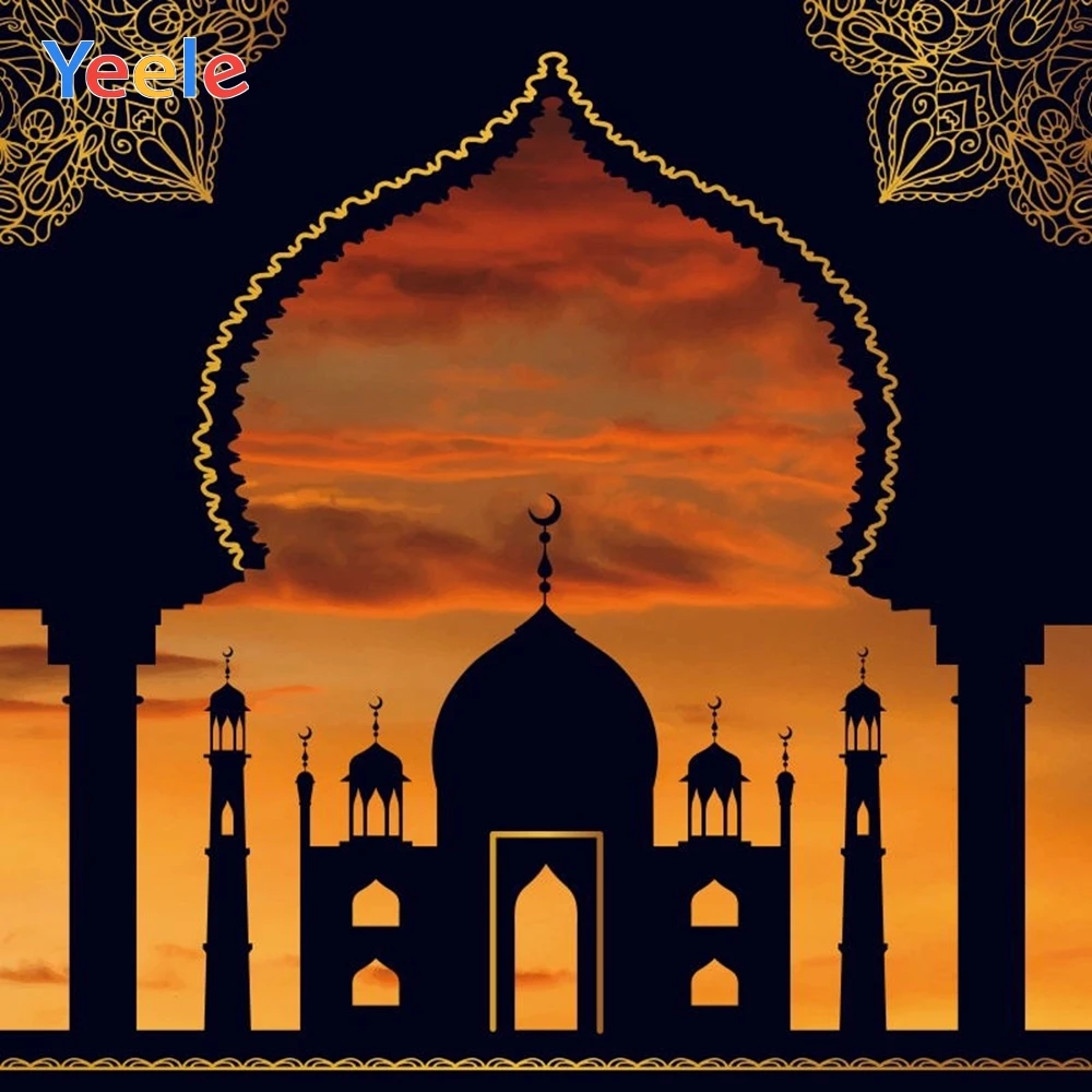 

Mosque Ramadan Kareem Eid Mubarak Muslim Building Church Islam Backdrop Vinyl Photographic Background For Photo Studio Photocall