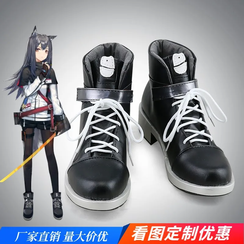 

Texas Cos Shoes Japanese Anime Hot Game Arknights Cosplay Shoe Harujuku Winter Women Ankle Lolita Boots