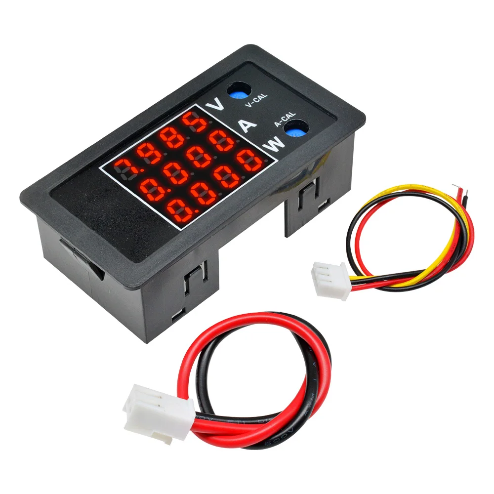 DC 0-100V 10A 1000W цифровой светодиодный Вольтметр Амперметр ваттметр Напряжение ток Питание энергии метр тестер с ЖК-экраном звуковой сигнал тревоги монитор