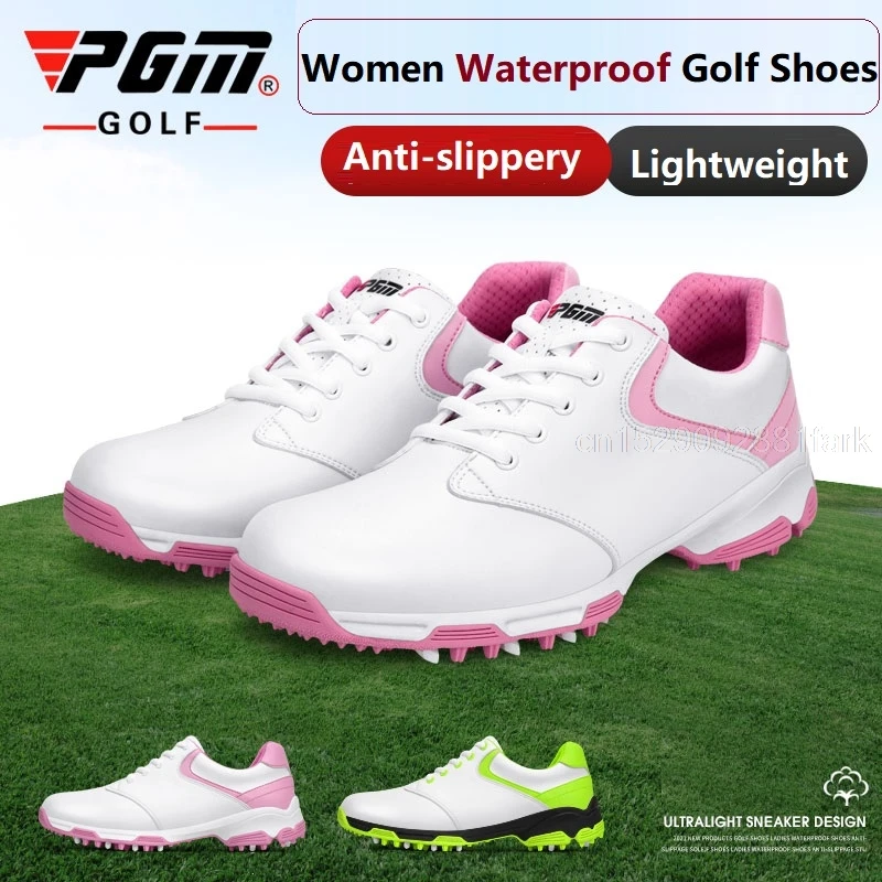 Pgm Waterdichte Golf Schoenen Vrouwen Outdoor Spikes Golf Sneakers Dames  Sport Golfen Schoenen Lichtgewicht Zachte Atletische Sneaker|Golfschoen| -  AliExpress