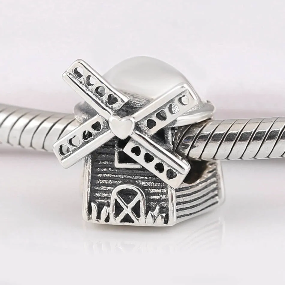 

Authentic 925 Sterling Silver Bead Windmill Charm fit Pandora Bracelet Bangle DIY Jewelry