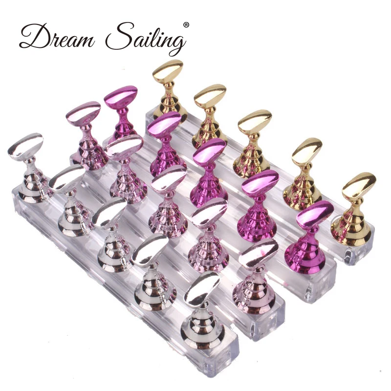 

Stainless Steel Magnet Nail Practice Display Palette False Nail Holder Nail Art Gel Polish Varnish Practice Manicure Tool