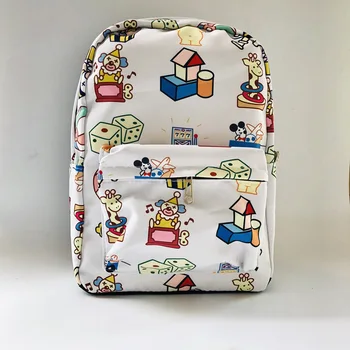 

Toy Car Pattern Cartoon Canvas Backpack Travel Plush Weight: 300g Material: Canvas Size: 13*25*36cm Kitty Bag