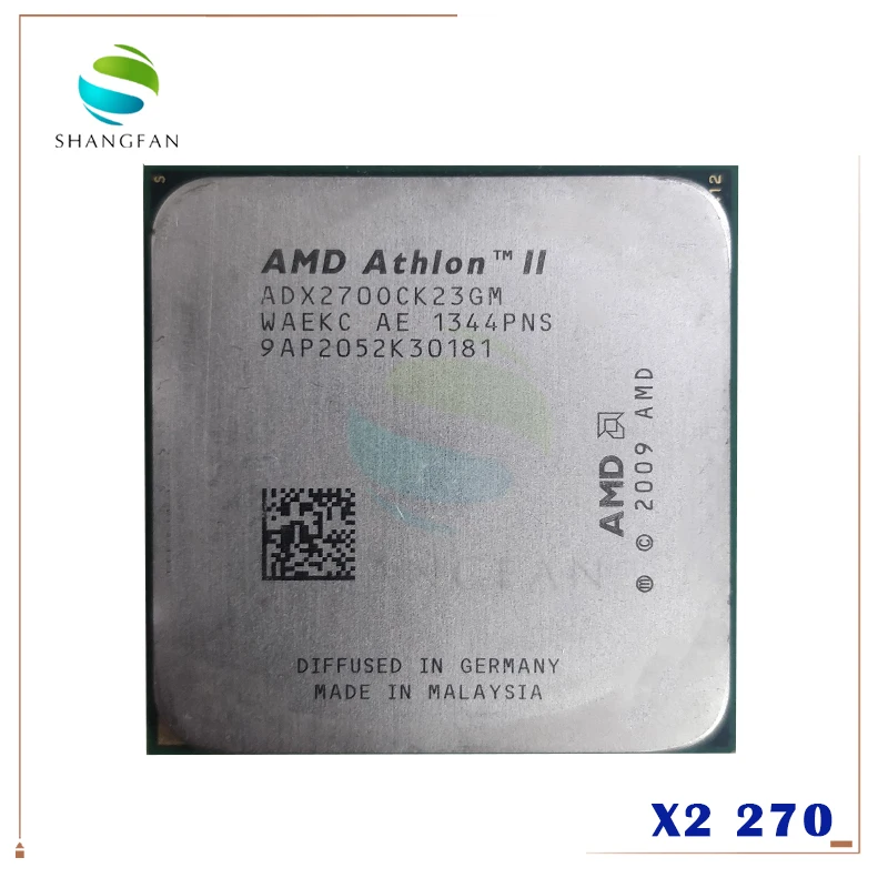 Бесплатная доставка двухъядерный процессор AMD Athlon X2 270 3 4 ГГц adx270ok23gm Socket AM3 938pin|cpu