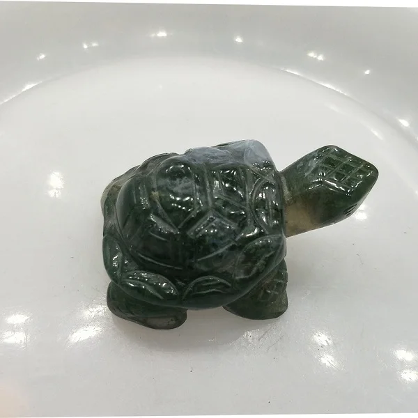 Water grass agate Натуральный кристалл резьба Аметист лазурит черепаха резьба статуя Природный Кварц минеральный драгоценный камень сверхъестественная черепаха - Цвет: Water grass agate