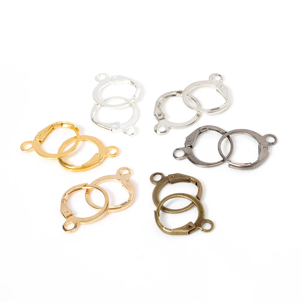 50pcs Metal Earring Making Accessories Rhodium Earring Clasps Hooks Findings With Loop Clasp Round Base For Jewelry Making Diy 50pcs Metal Earring Making Accessories Rhodium Earring Clasps Hooks Findings With Loop Clasp Round Base For Jewelry Making Diy
