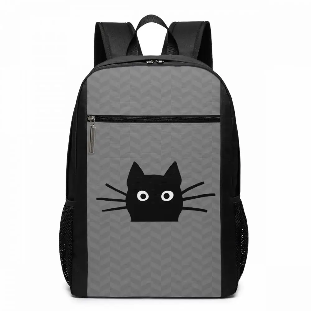 Рюкзак Kitty, рюкзаки Kitty, трендовая сумка для подростков, с рисунком, мужские-женские спортивные многофункциональные сумки высокого качества - Цвет: Black Cat Face