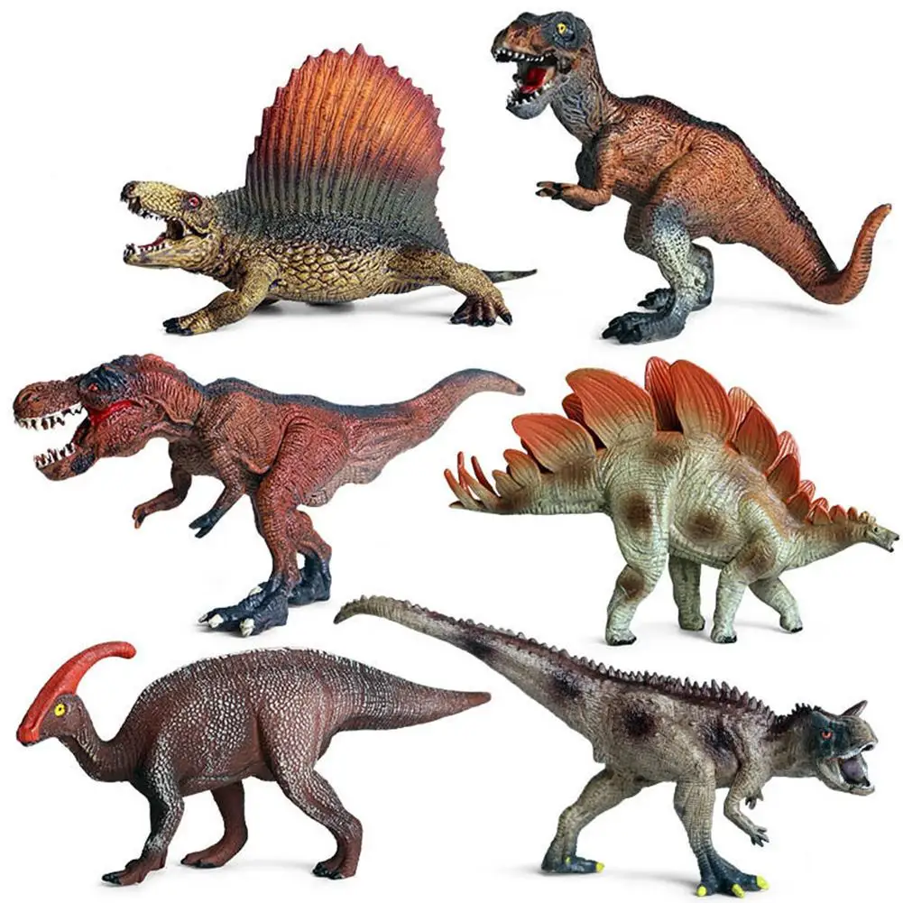 Динозавр модель набор динозавров мир моделирования твердый тираннозавр рекс Стегозавр бык Дракон паразауролоф динозавр игрушка набор моделей