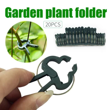 

New20PCS Reusable Gardening Clips Greenhouse Bracket Fixed Clamp Plants Flower Seedling Stem Plant Grafting Stake Connector