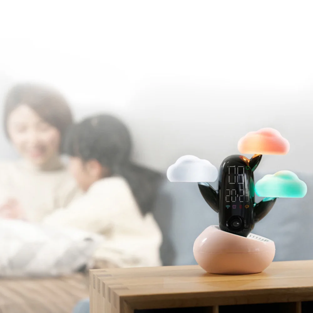 

Cloud Weather Time Light Alarm Clock Ali Smart Reminder Bedside Decoration Clock Creative Bedroom Induction Night Light