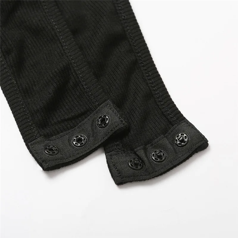 Sexy Zippers One Piece Bodysuits Party Club Body Top Autumn Women Long Sleeve Zip Up Rompers Solid Bodycon Buttons Outfits GV070