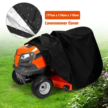 

177 x 110 x 110cm Waterproof Lawn Mower Cover Tractor Grill Cover UV Protection Garden Yard Mower Overlay All-Purpose Covers