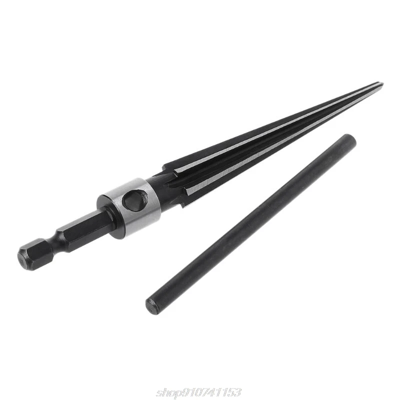 3-13mm Bridge Pin Hole Hand Held Reamer T Handle Tapered 6 Fluted Chamfer Bit Reaming Woodworker Drill F23 21