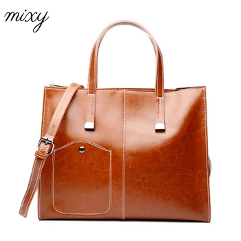 

Luxury Women Genuine Leather Handbags Designer Top-handle Bags Handbags for Women Shoulder 2020 Shopping Bag Brown Casual Tote