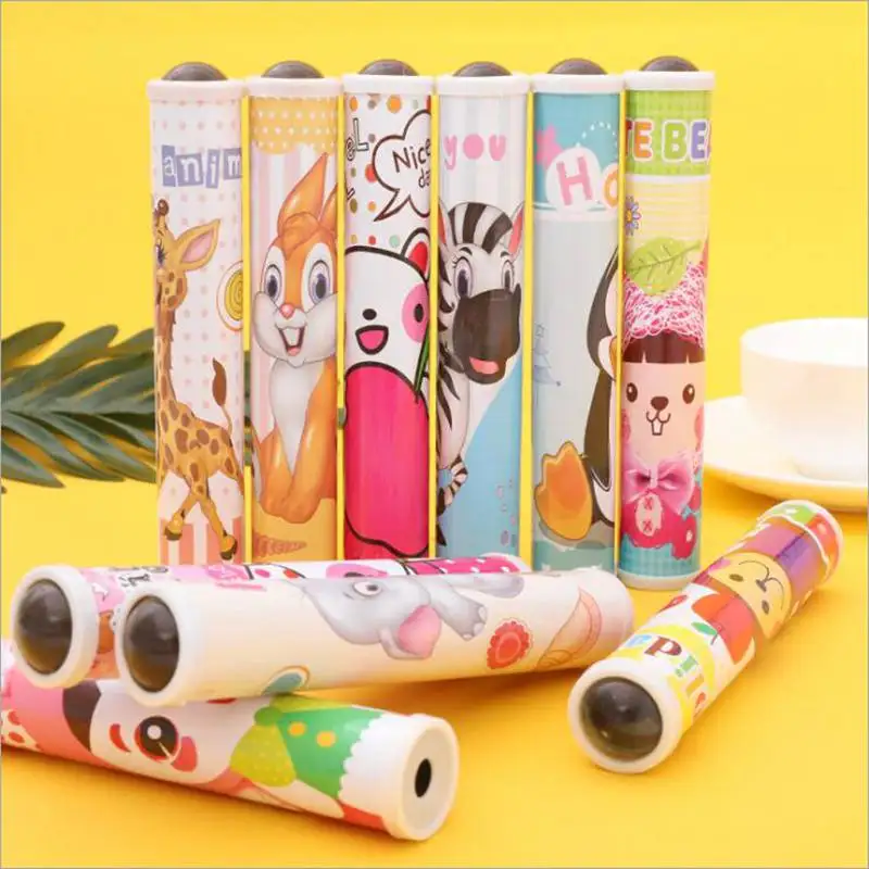 Cartoon 3D Kaleidoscope Imaginative Fancy Colorful World Magic Toddler Sensory Educational Toys For Children Gifts Random Color